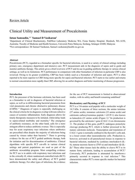 what does procalcitonin measure|Clinical Utility and Measurement of Procalcitonin .